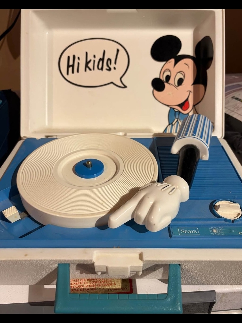 Mickey Mouse Vintage Record Player/Records